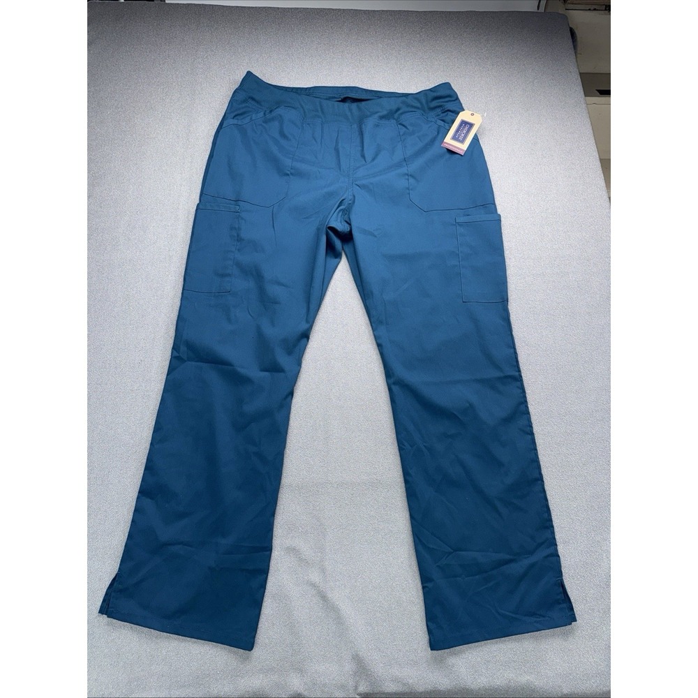 Cherokee Workwear Women's Scrub Pants Teal 2XL Tall  5 Pockets New W/Tags